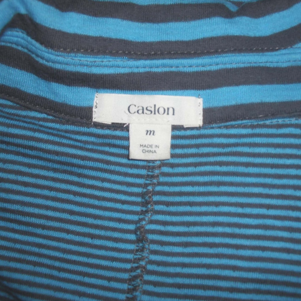CASLON jacket M Cotton Knit Fitted Blazer Stripes - Picture 4 of 4